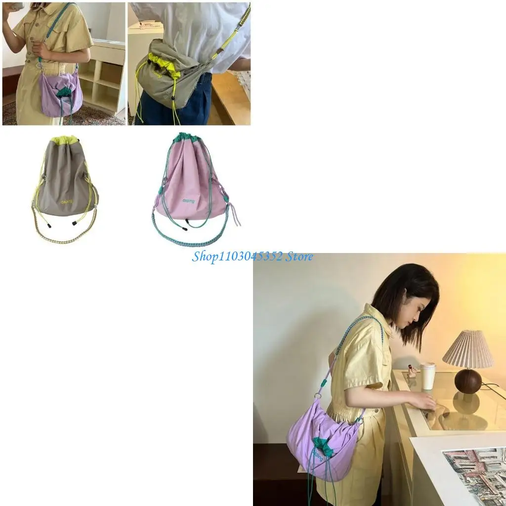 

Стильная и практичная сумка через плечо на шнурке. Практичные нейлоновые сумки через плечо, отлично подходящие для путешествий и