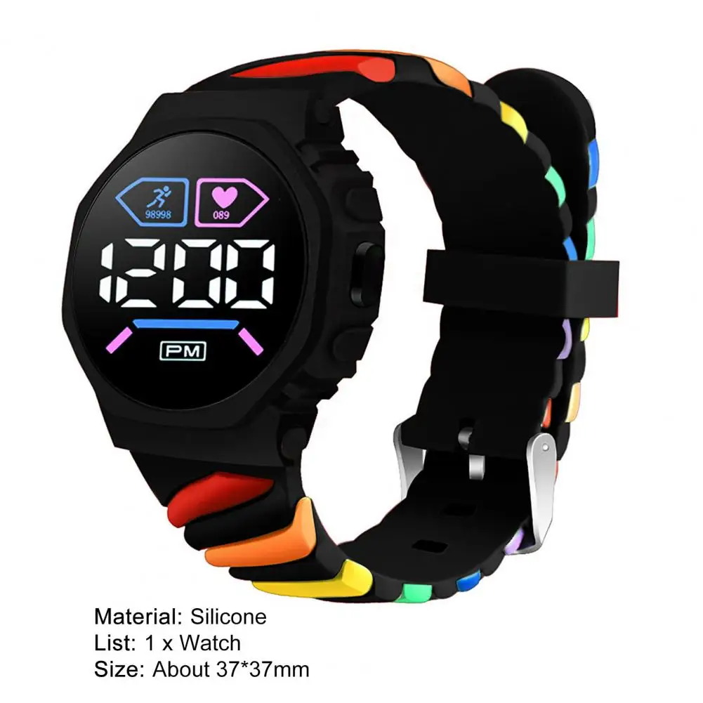 New Outdoor Sports Electronic Watch Silicone Watch Strap LED Electronic Watch Student LED Digital Watch