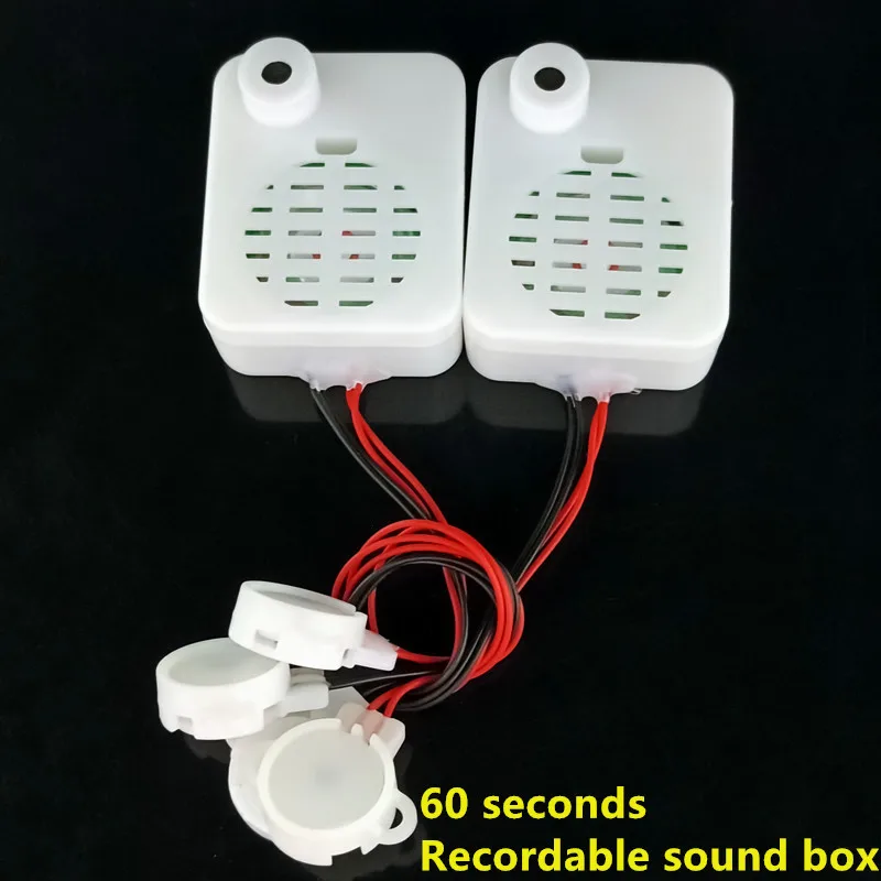 3Pcs/Lot 60s Music Box Sound Recorder DIY Voice Recording Box Message Box Module Clear Sound for Stuffed Animals/Gift/Toy