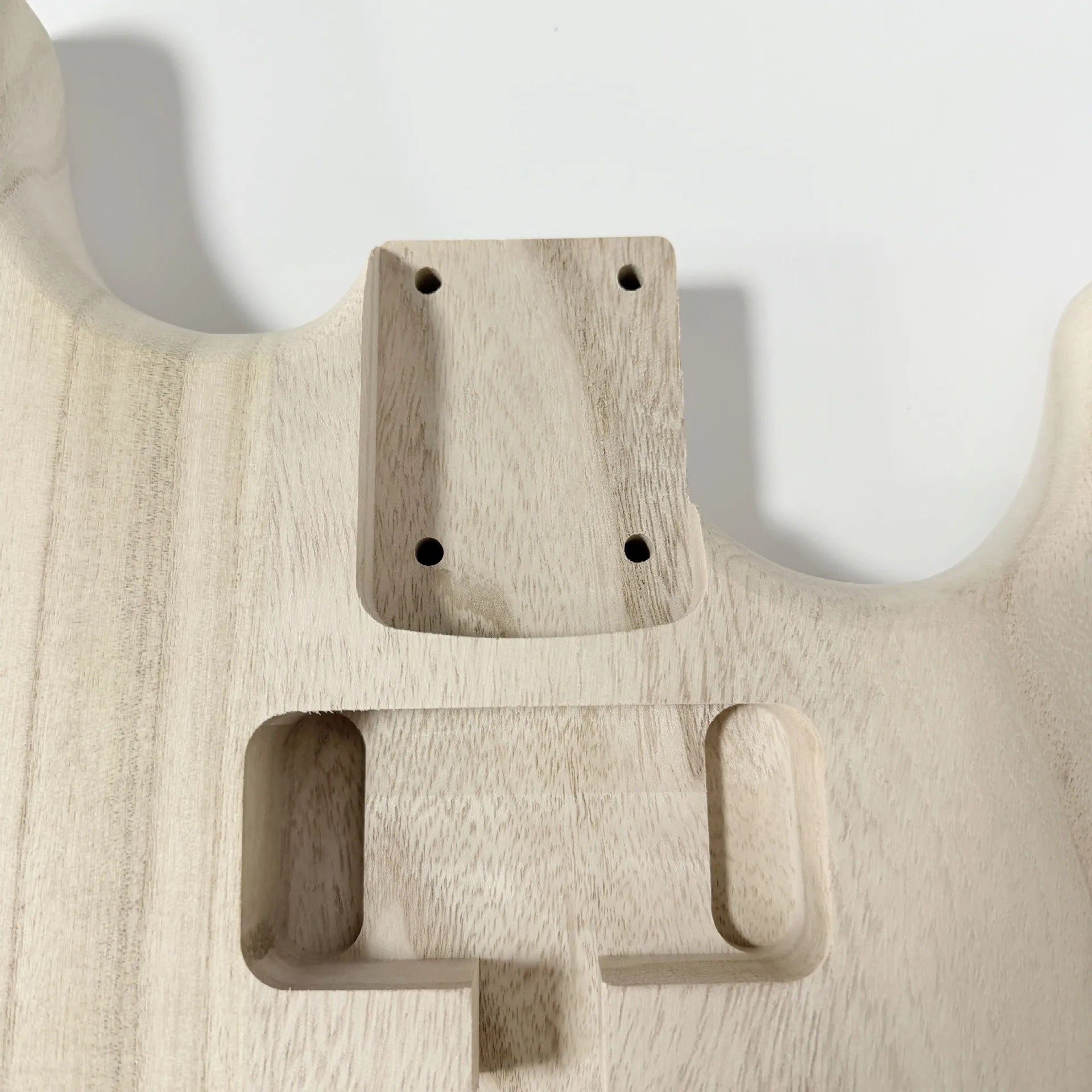 HSH Unpainted Guitar Body Paulownia Wood DIY Electric Guitar Body for Custom Graphics & Finishing