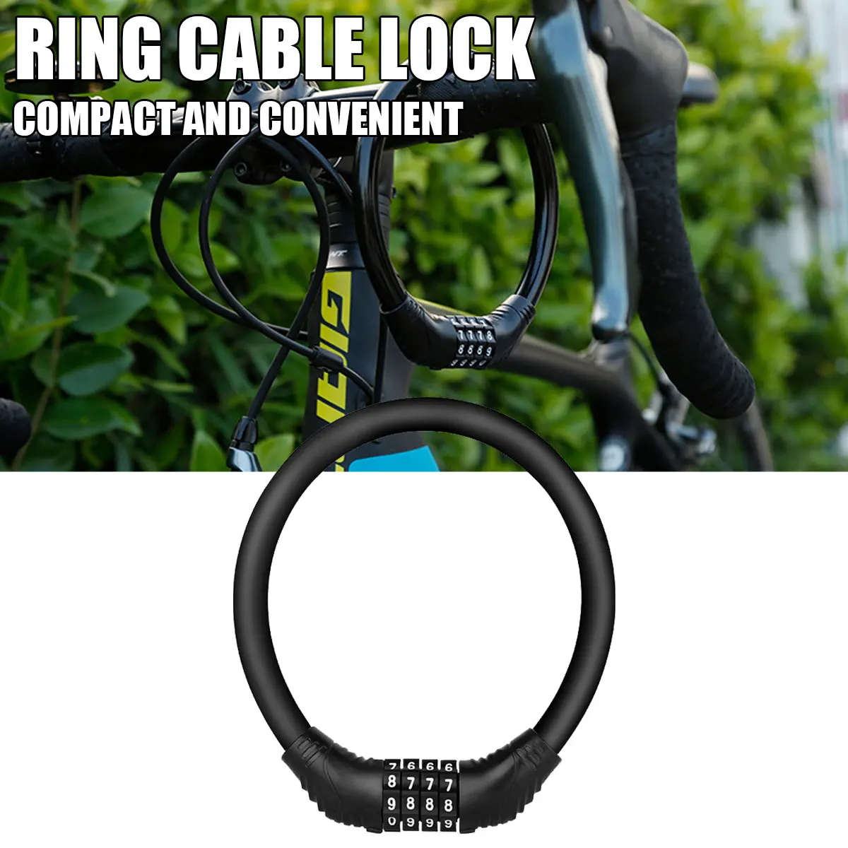 Bike Lock Motorcycle Portable Security 4-digit Code Combination Password Bike Lock for Bicycle Motorcycle Scooter