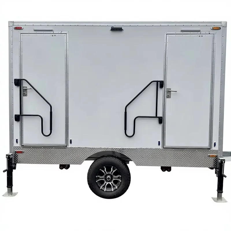 Custom Professional Stainless Steel Portable Restroom Trailer, Eco-Friendly Mobile Bathroom For School Hospital
