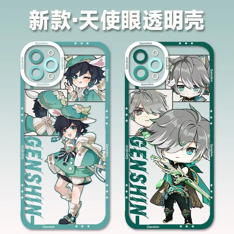 Nahida Wanderer Xiao for Phone Case Anime yuan shen for IPhone X 11 12 13 14Pro Max Full Lens Protection Cover Accessories