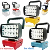 18 Beads LED Work Light Portable Lantern Lamp Spotlight Torch for Makita BL1830 for Milwaukee for Dewalt 18V 20V Lithium Battery
