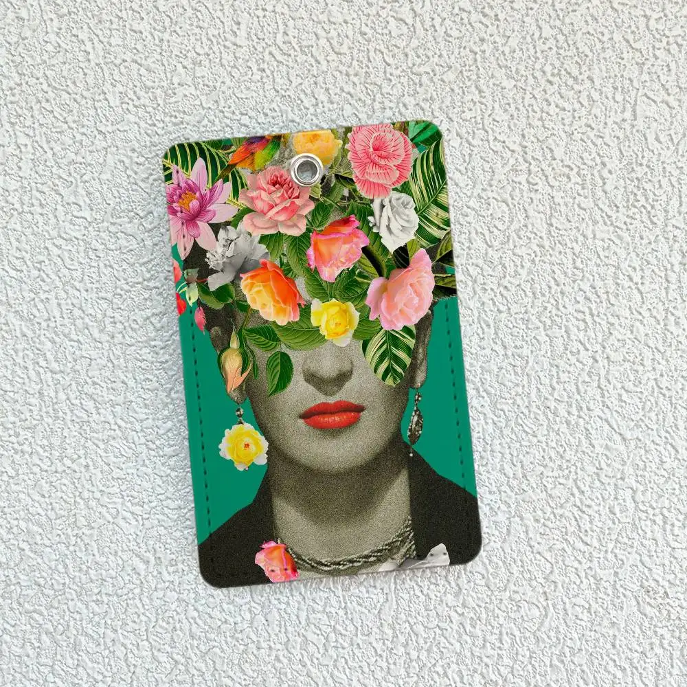 Frida Kahlo Kaarthouder Sleutelhanger Badge Houder ID-kaart Pass Hang Touw Lariat Lanyard voor sleutelhangers Accessoires Cadeau