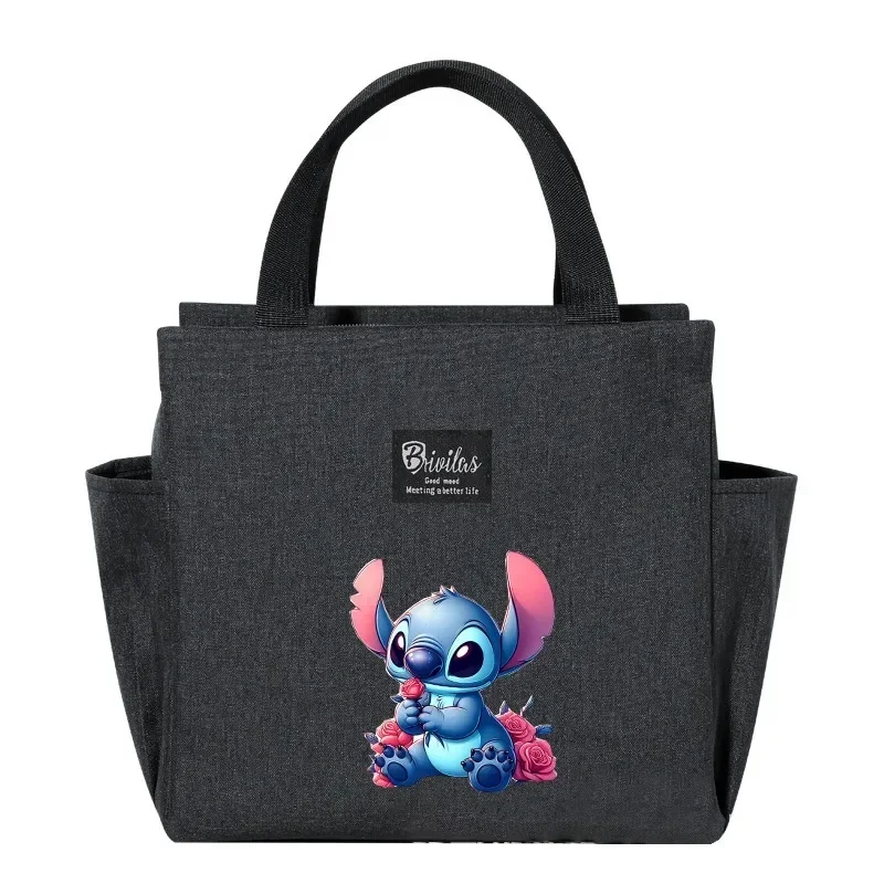 Stitch Disney Portable Lunch Drink Carrier Insulated Bag Fresh Cooler Pouch Food Thermal Box Tote Picnic Container Bag Kids Gift