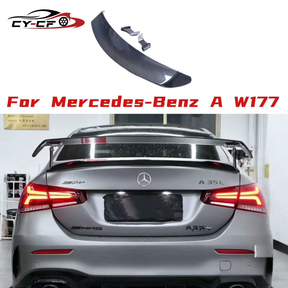 

Carbon fiber Tail Wing for Mercedes Benz A-Class W177 A35L A45 A180 A200 19-23 modified Rear Spoiler Body Kit Car Accessories