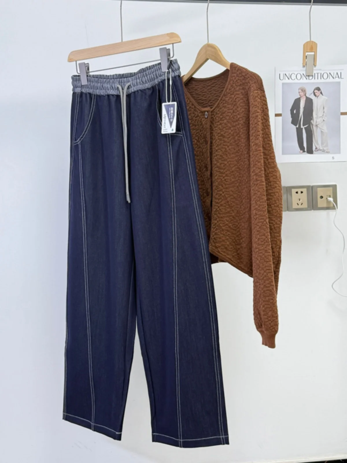 High Waist Wide Leg Jeans Dstring Loose Feel Banana Pants Knife  Faionable Old Money Sle Casual Loose Fit