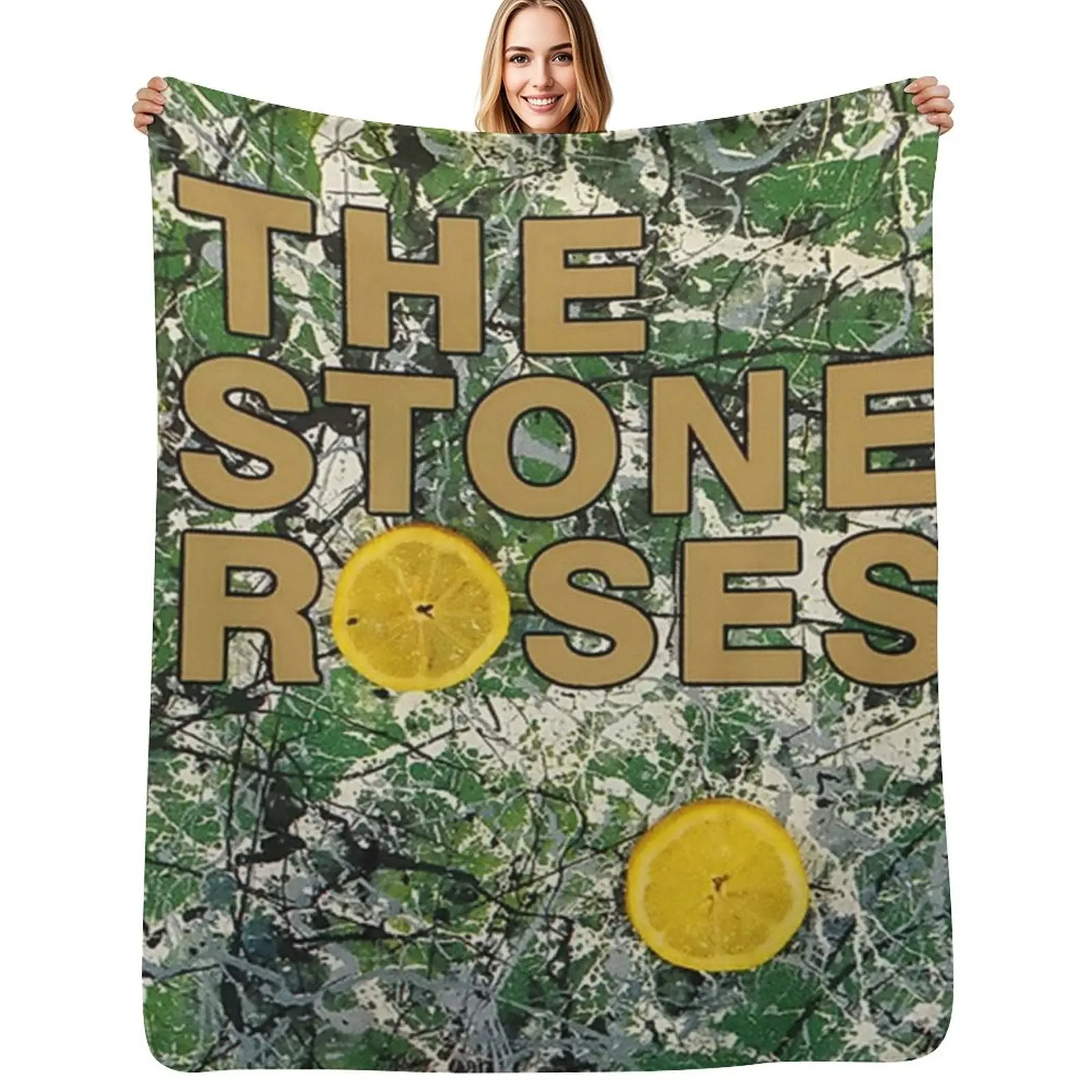The Stone Roses Throw Blanket Beautifuls warm winter Kid'S Heavy Decorative Throw Personalized Gift Blankets