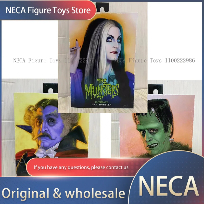 

In Stock Neca Lily Herman Munster The Count The Munsters Anime Action Figure Doll Collection Model Toy Birthday Gifts