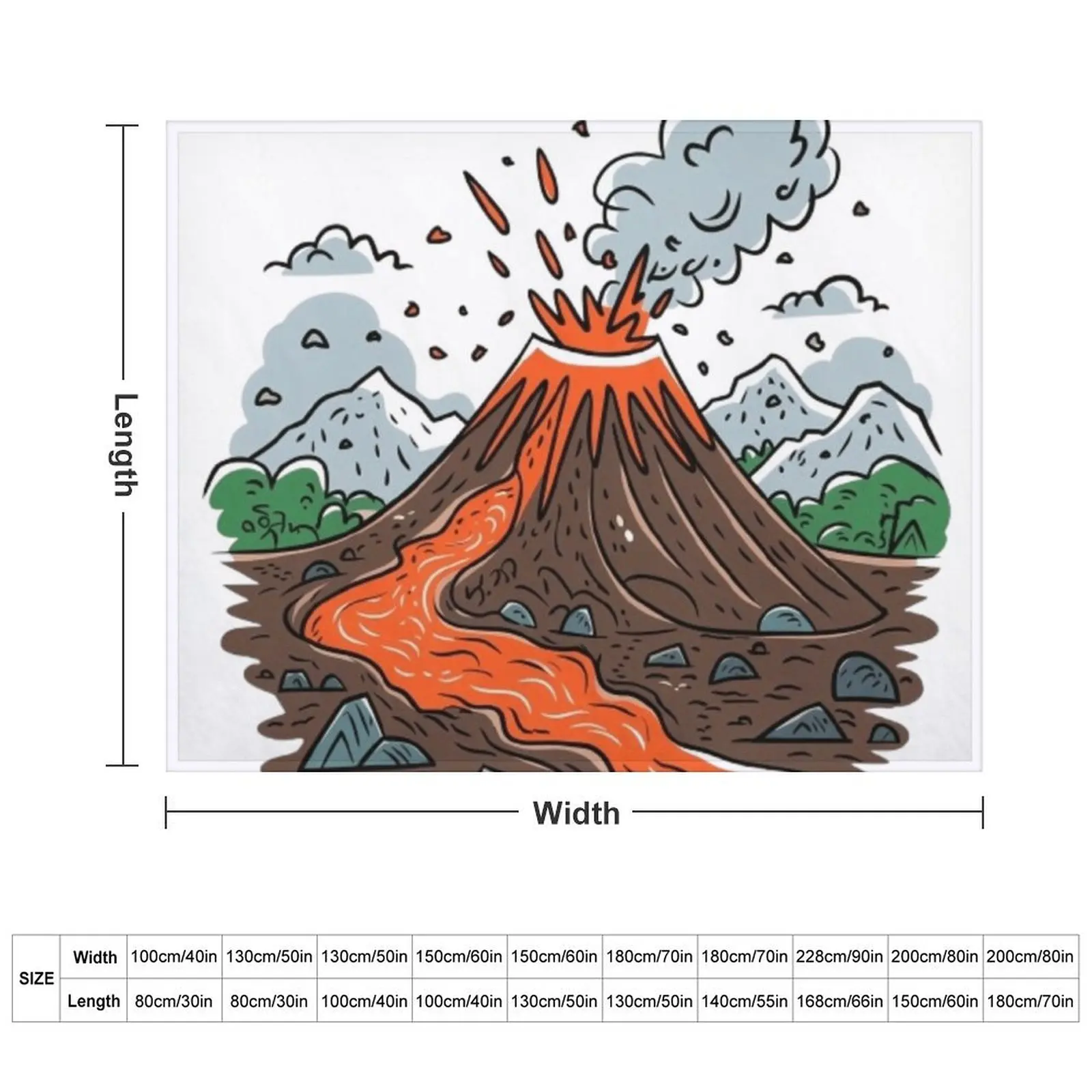 Explosive Volcanic Eruption: Nature's Fiery Power Throw Blanket Kid'S Plaid funny gift Stuffeds Blankets