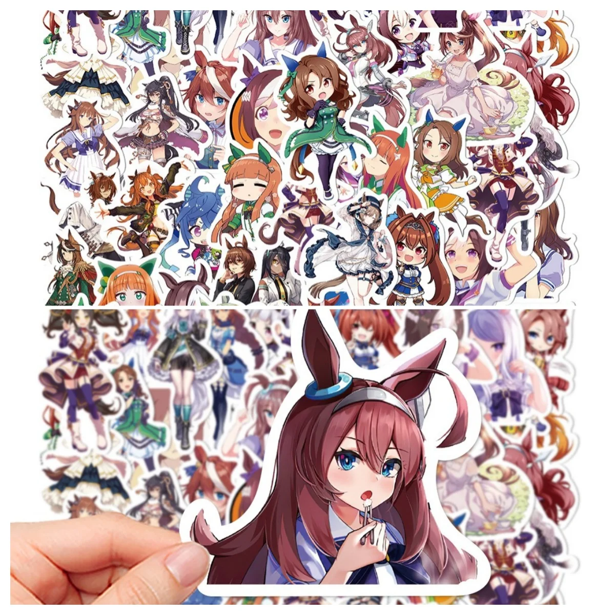 

50Pcs Anime Competition Ma Niang Stickers Laptop Handbook Water Cup Phone Case Luggage Decoration Waterproof Stickers