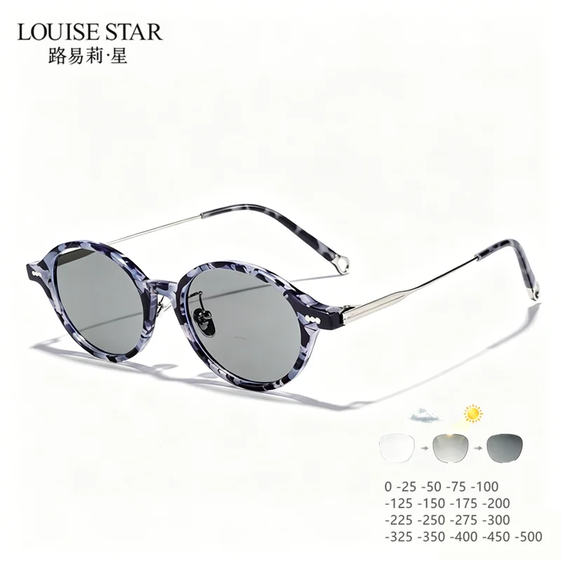 Plain Plain face glasses TR90 frame artistic retro oval frame finished product near male and female photochromic myopia glasses - Aliexpress Deal