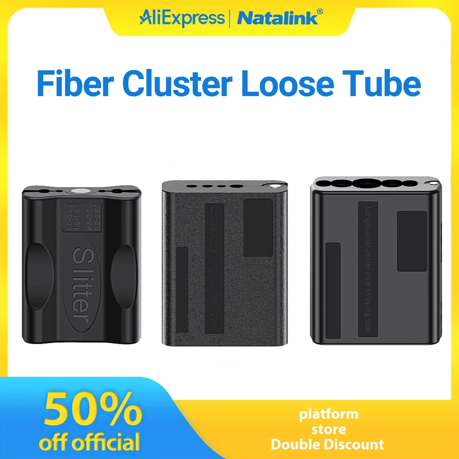 Natalink Fiber Cluster Loose Tube Cable Jacket Slitter Longitudinal Beam Tube Stripper FTTH Fiber Optic Tool