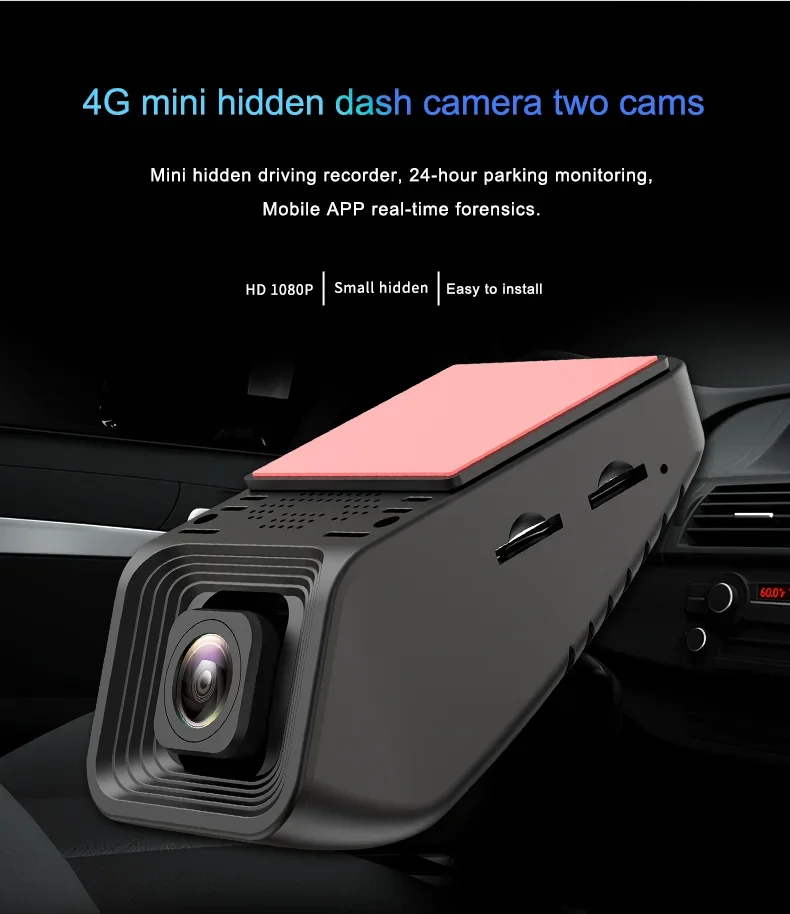 Mini 4G Dual Kameras Dash Kamera Versteckter GPS Auto Video Recorder