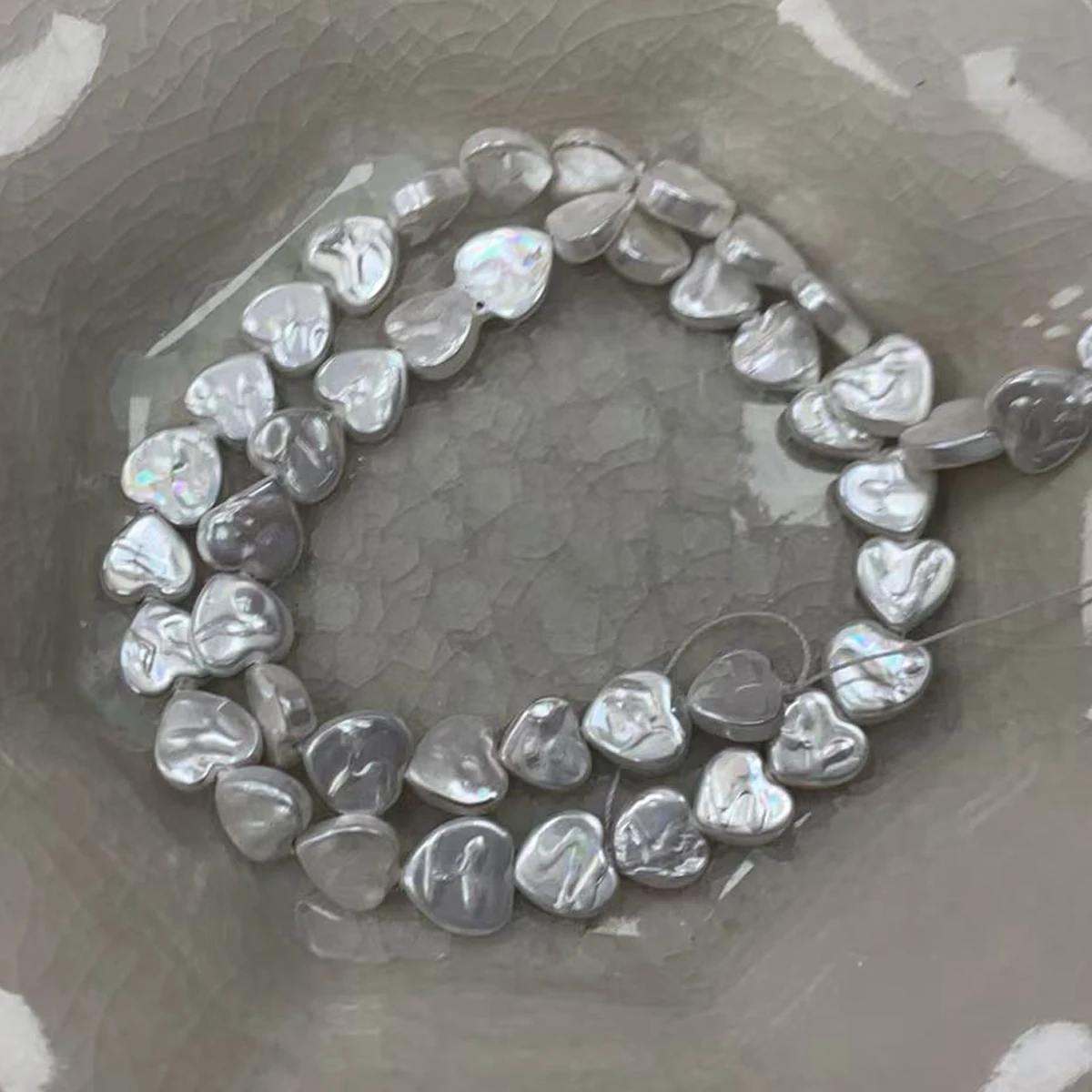 

8–10mm Factory Wholesale Natural Shell Loose Heart Bead Semi‑Finished Making DIY Jewelry Necklaces Bracelets Earring Accessories