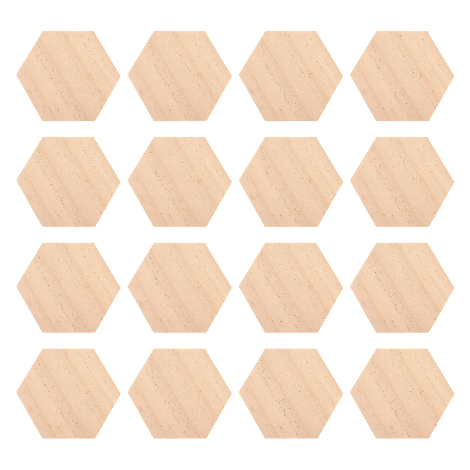 

25Pcs Wooden Hexagon Slices Smooth Sanded Surface DIY Painting Coasters Wedding Decoration Home Party Wood Hexagons