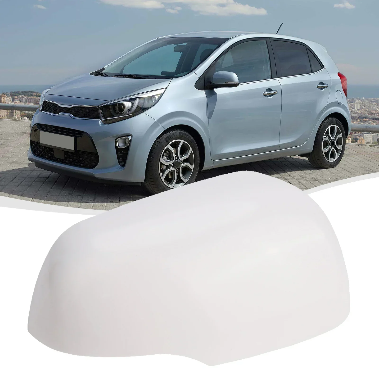 For Kia Picanto 2011 2012 2013 2014 2015 2016 2017 Car Side Wing Mirror Cover Rear View Cap Replacement Decoration