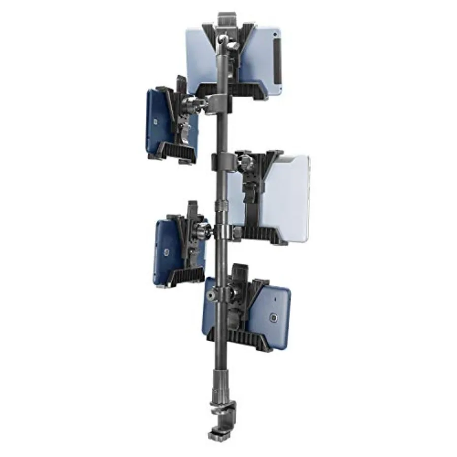 

TabDock POS Clamp Stand with 5 Tablet Holders for 7-10 inch Tablets in Black - Ideal for Delivery Apps Like DoorDash Uber Eats