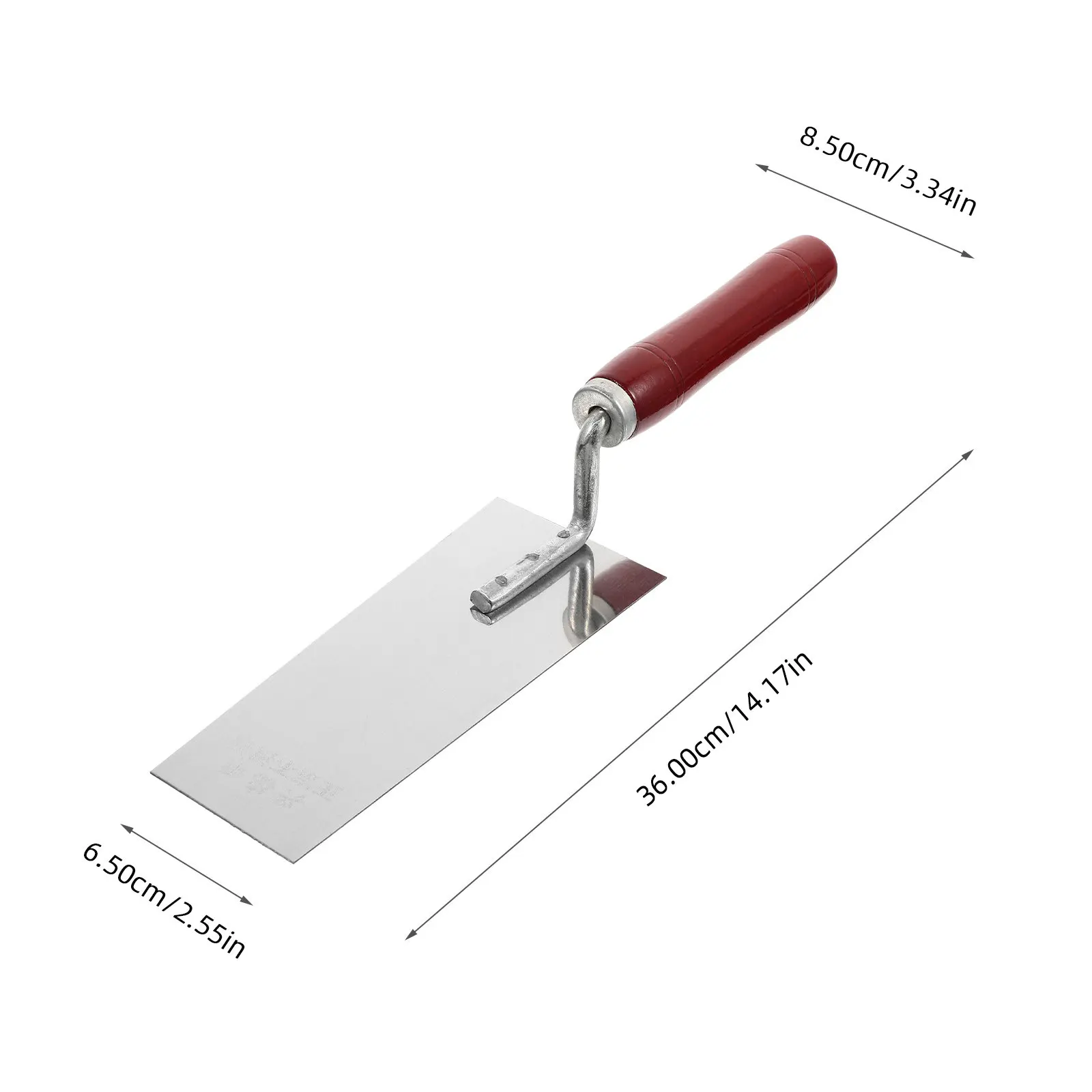 Stainless Steel Putty Knife Scraper with Reinforced Rivets Wooden Handle for Plastering and Repairs