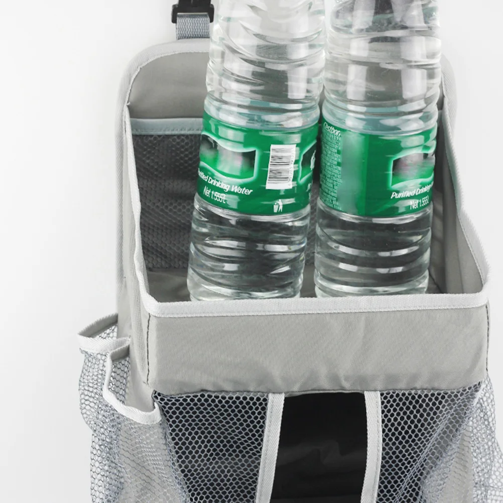 

Hanging Baby Crib Storage Organizer Diaper Clothes Bag Thickened Durable 5Kg Capacity Grey Bedside Stroller Handle