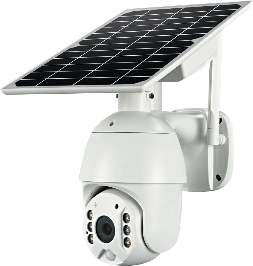 Solar Security Camera Night Vision Built-in Battery 4G Wifi Outdoor PTZ Solar Panel Camera
