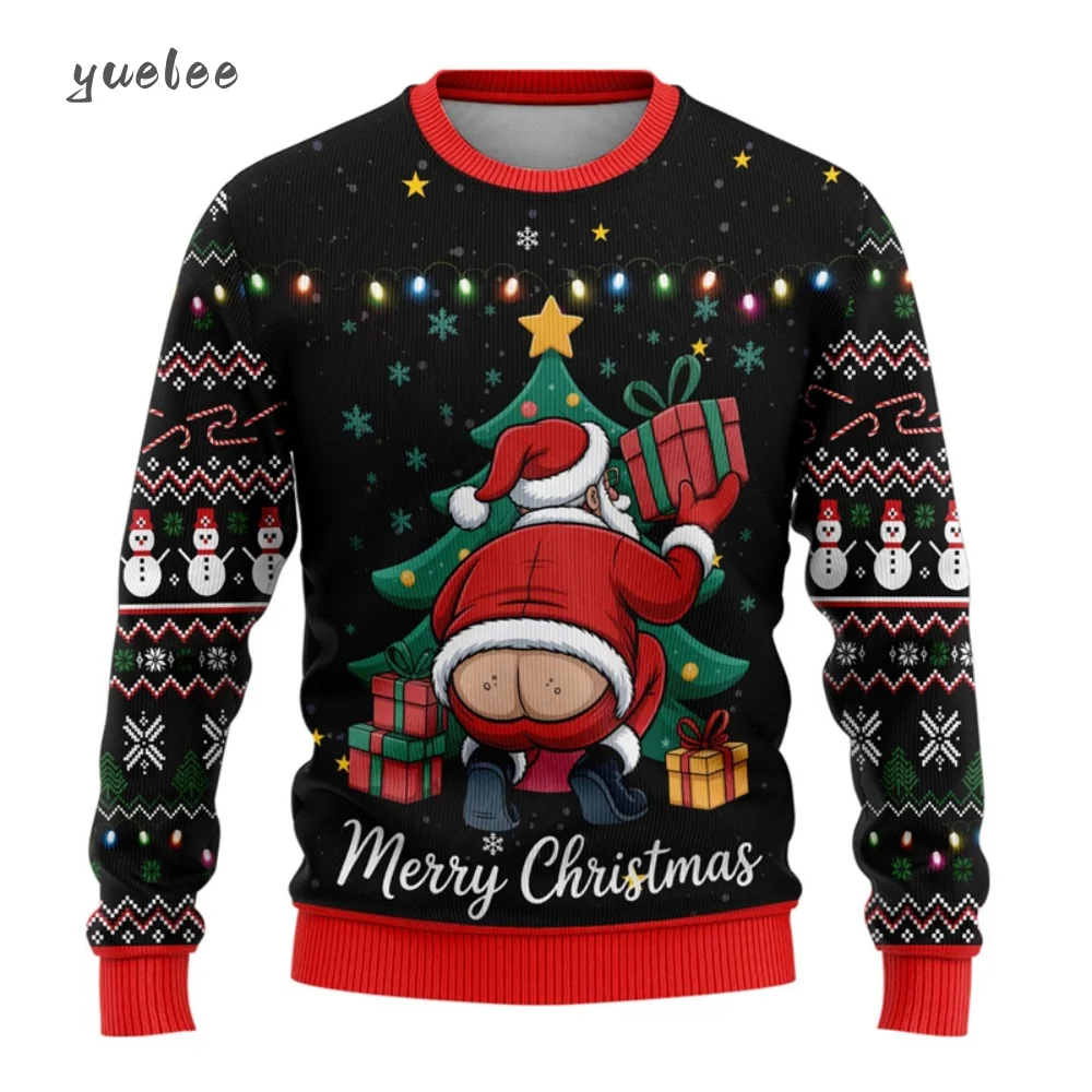 Fashion Jesus Pattern Christma Santa Jersey Hombre Christmas Sweatshirt Autumn Winter Holiday 3D Printing Ugly Men's Sweatshirt