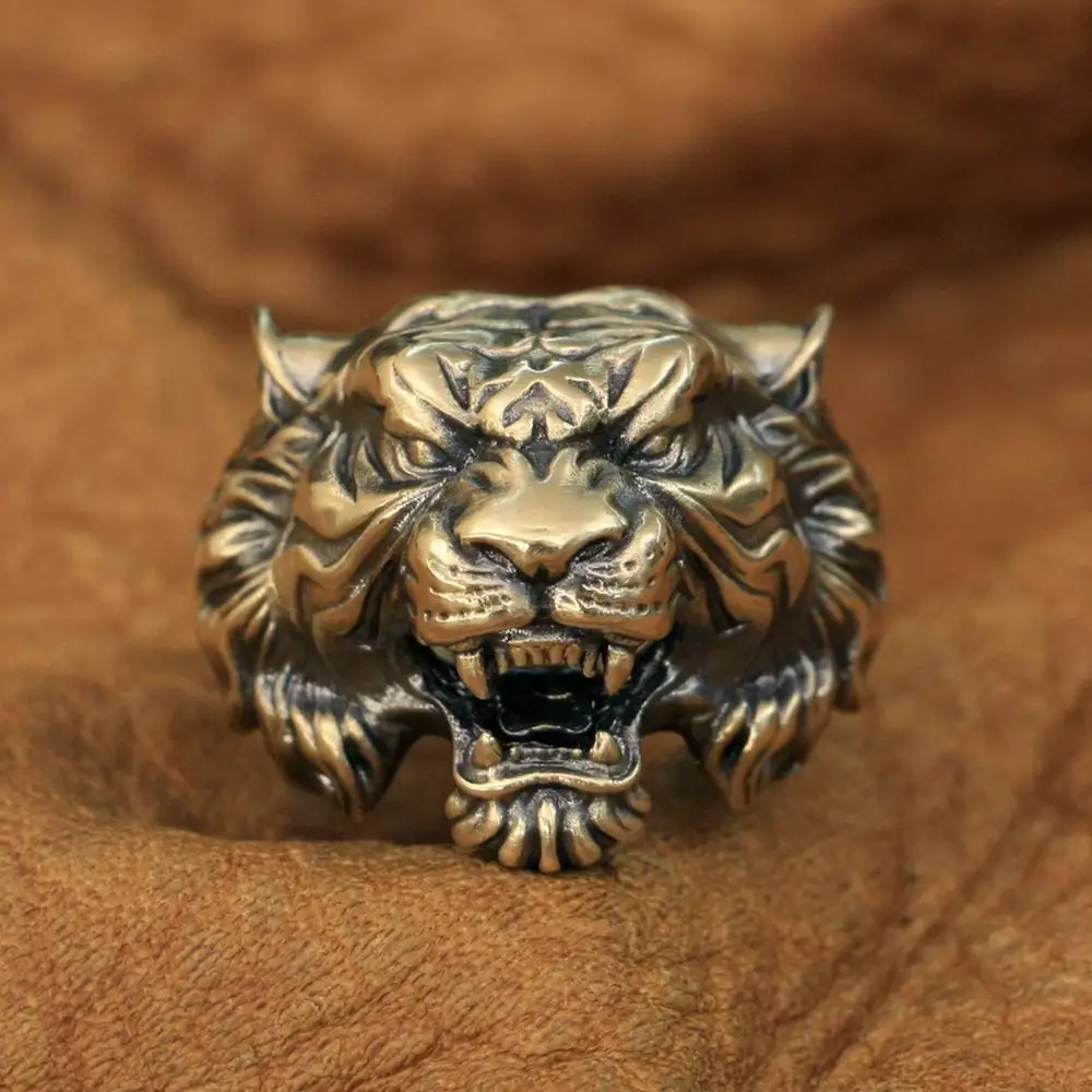 High Detail Brass Tiger Ring BR130 US Size 7~15