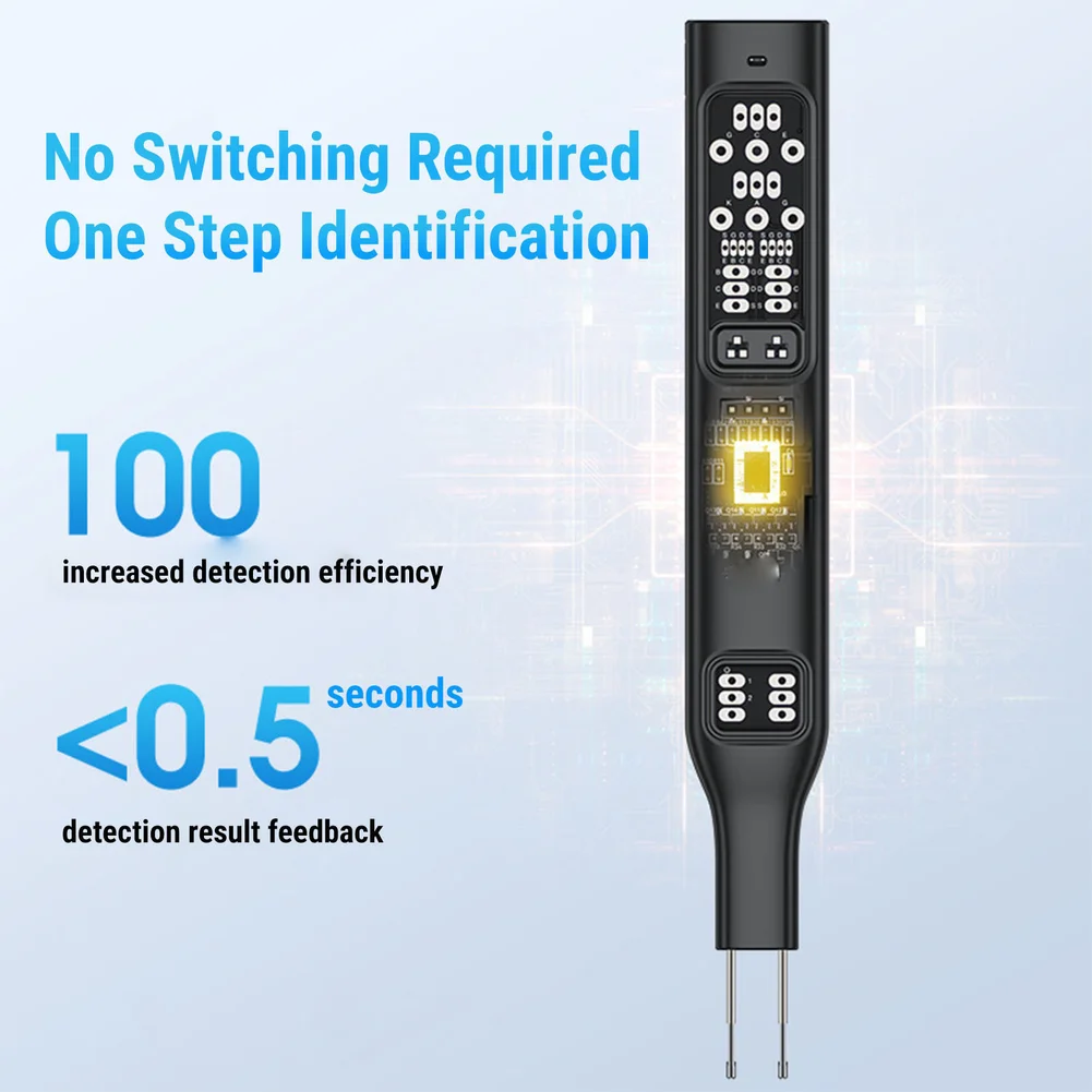 Circuit Diagnostics Transistor Tester For Field Diagnostics Black Testing Equipment Retractable Probes Supports Thyristor