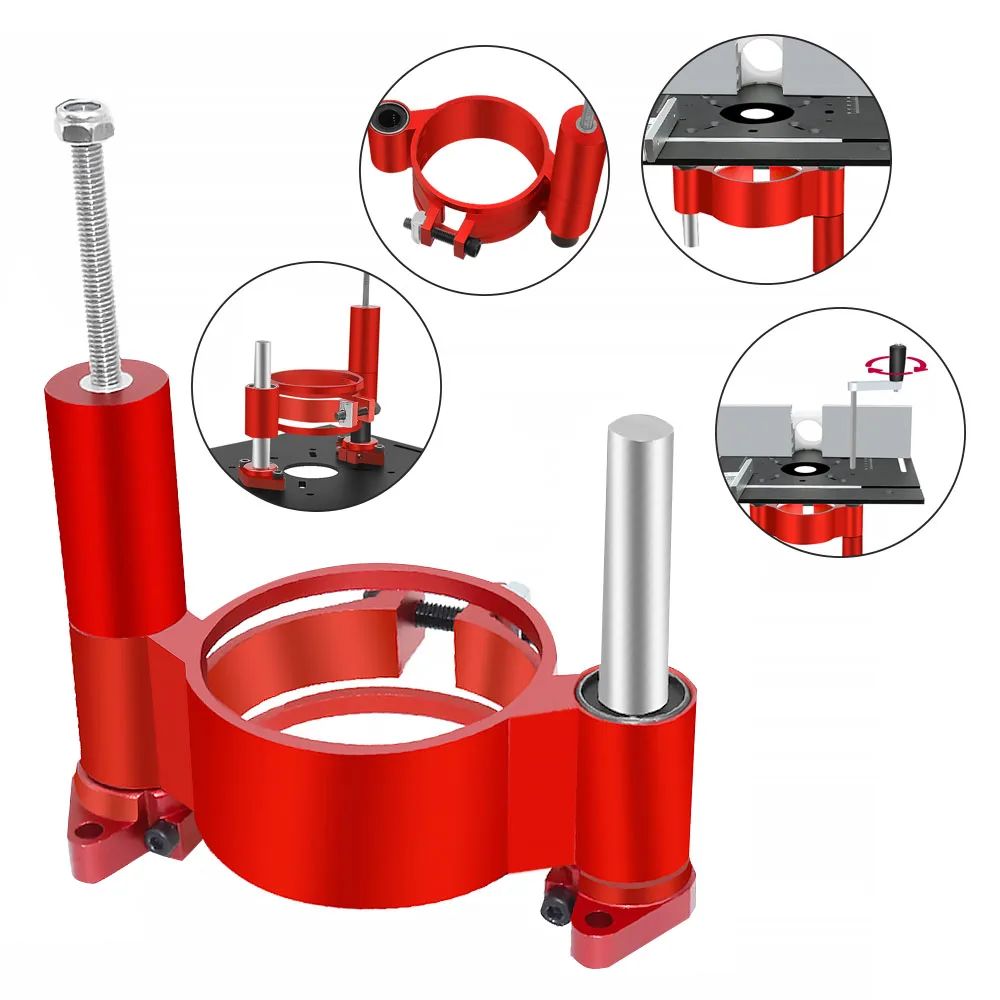 Präzision Router Lift-Holz Router Aluminium Legierung Hebe Basis für Holzbearbeitung Router Tisch Arbeits Bänke DIY Werkzeuge – Detail 14