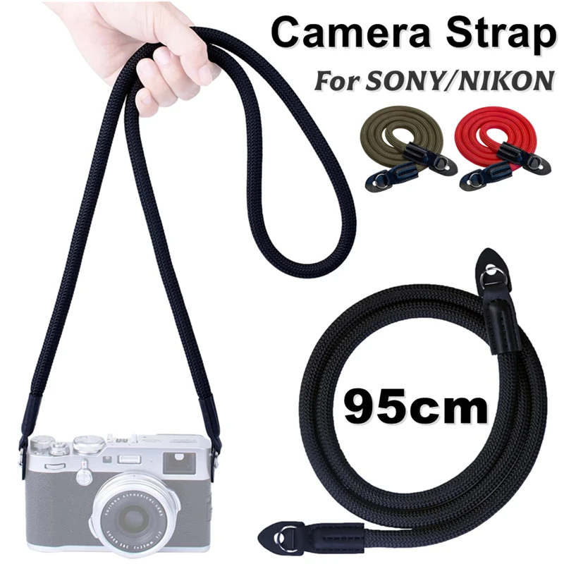 95 سنتيمتر النايلون DSLR كاميرا عبر الجسم الرقبة حزام حبل ل SLR نيكون كاميرا الرقبة حزام الكتف اكسسوارات الإفراج السريع حزام المعصم