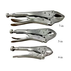 4/5/7 Inch Heavy Duty Locking Pliers Adjustable Metal Clamp for Woodworking Welding Repairs Multifunctional Pressure Tool