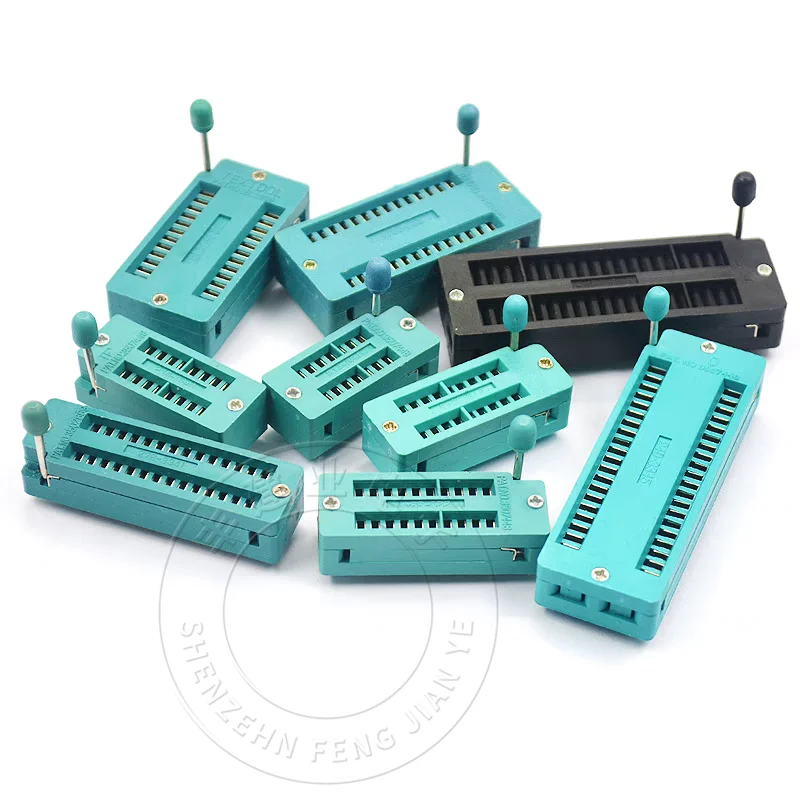 14/16/18/20/24/40P IC locking seat movable socket microcontroller chip testing base wide and narrow body 1PCS