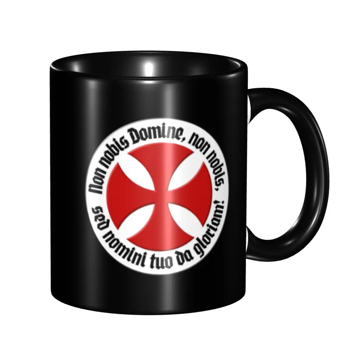 

Medieval Knights Templar Cross Mug Customized Christian Crusader Warrior Ceramic Coffee Mug Cup Creative Present