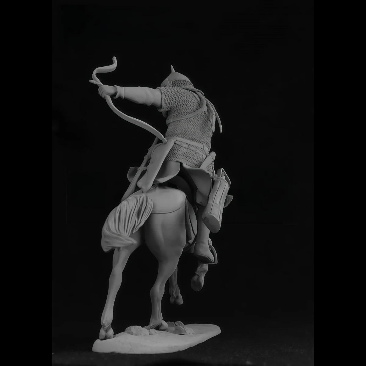 

Набор неокрашенных моделей из смолы, 75 мм, военная тематика, конный лучник куманов 13 века, в разобранном и неокрашенном виде, GK.