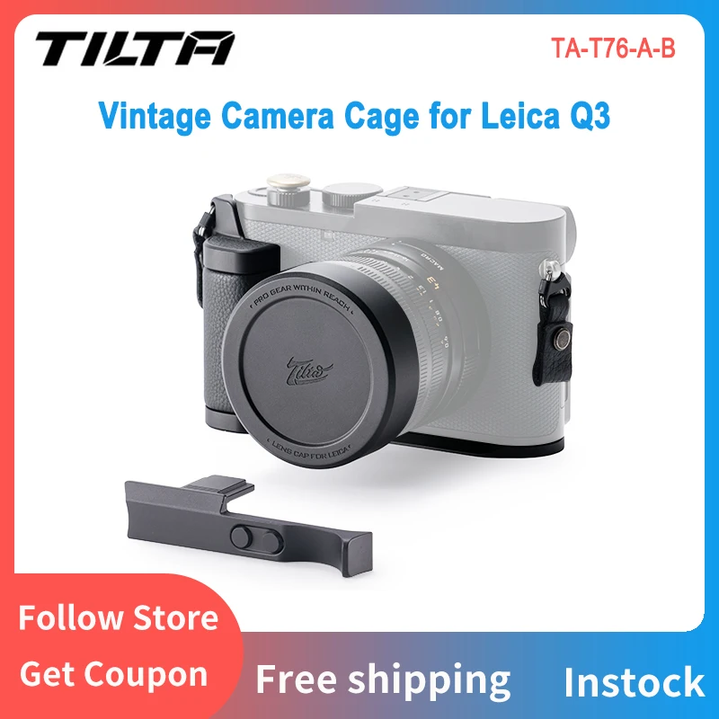 

TILTA TA-T76 Vintage Camera Cage for Leica Q3 28/43 Base Kit Hot Shoe Thumb Bracket Shoulder Strap Lens Cap Camera Accessories