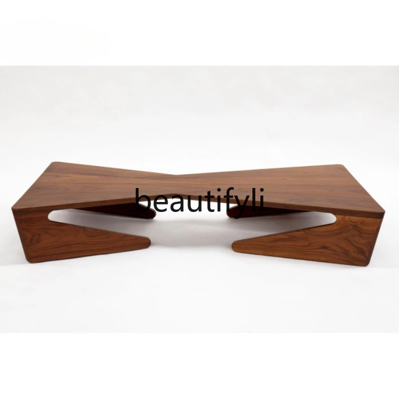 Black walnut log coffee table special-shaped all-solid wood tea table modern high-end furniture