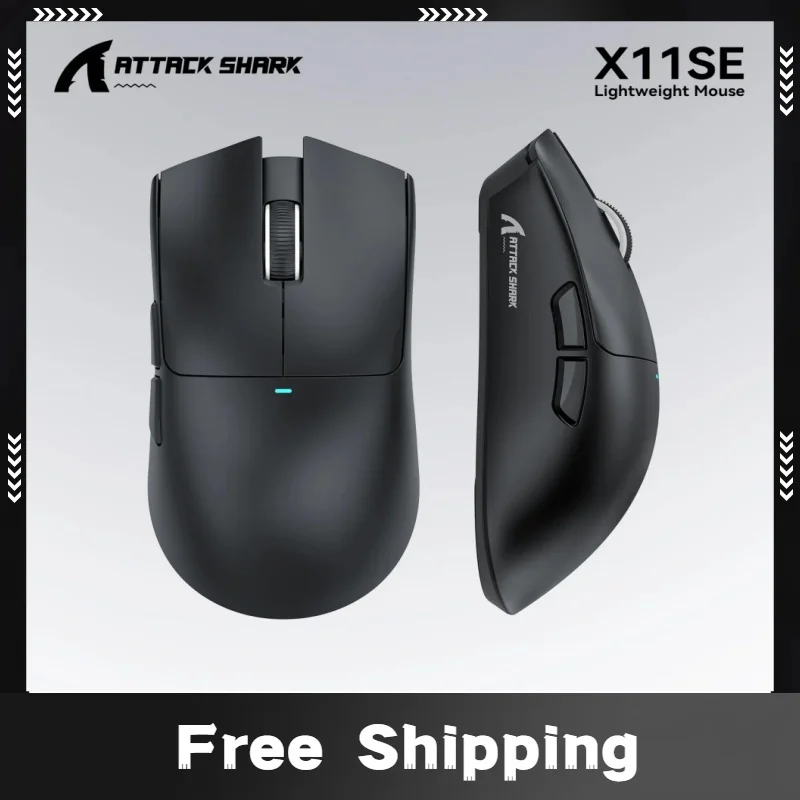 

Беспроводная Bluetooth-мышь Attack Shark X11SE, игровая сверхлегкая мышь для киберспорта, длительный срок службы батареи, три режима, легкий дизайн
