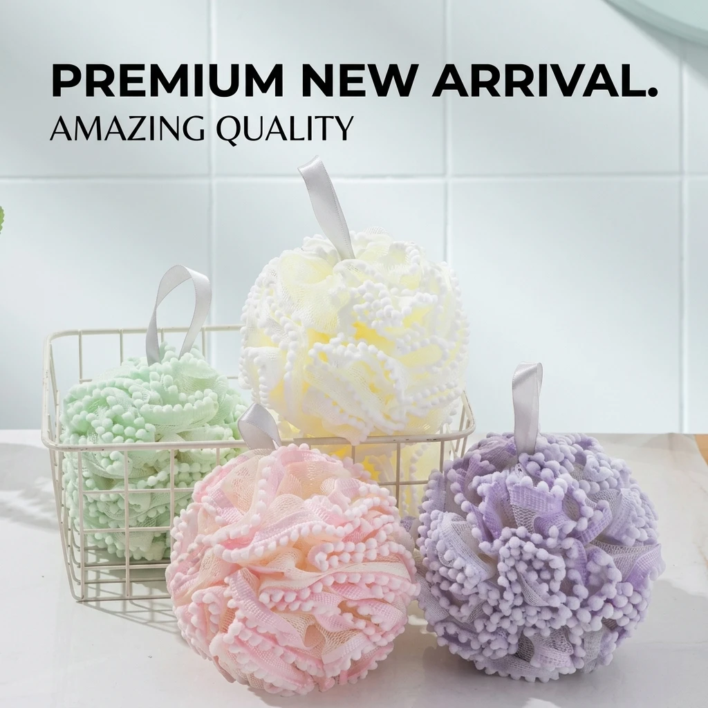 Bath Sponge Loofah Extra Large Soft Mesh Body Scrubber for Showering and Exfoliating