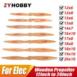 Drewniane śmigło 12 cali do 20 cali do elektrycznego modelu samolotu RC