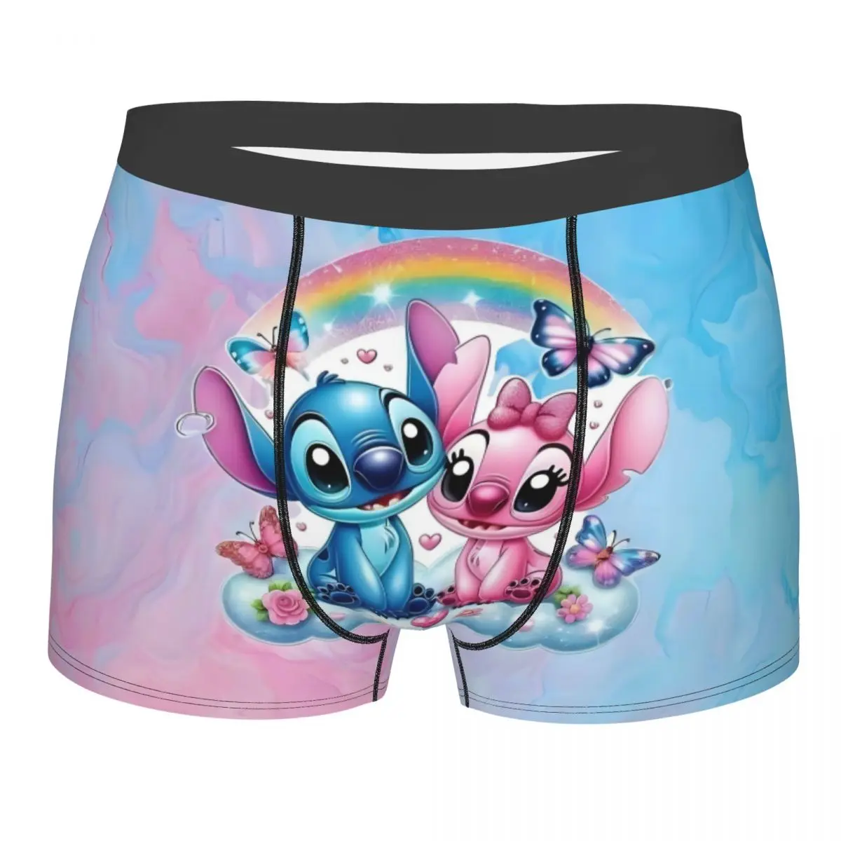 

Custom Funny Cartoon Lilo And Stitch Boxers Shorts Panties Male Underpants Comfortable Cute Anime Briefs Underwear