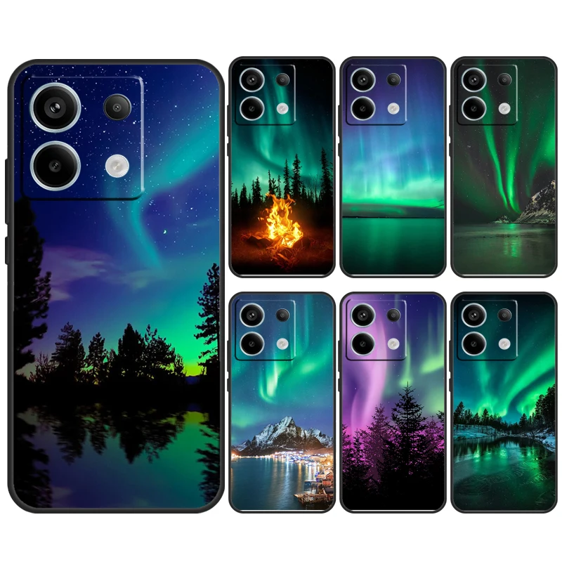 Northern Lights Case for Xiaomi Redmi 13C 12C 10C 10A 9C Note 12 13 10 8 9 11 Pro 12S 10S 11S Phone Cover