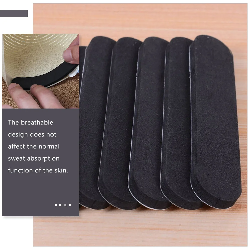 

50Pcs Self-Adhesive Sweat Absorbing Pads for Hat Collar Sleeve Use Breathable Flexible Cuttable Sweat Liner for Daily Active