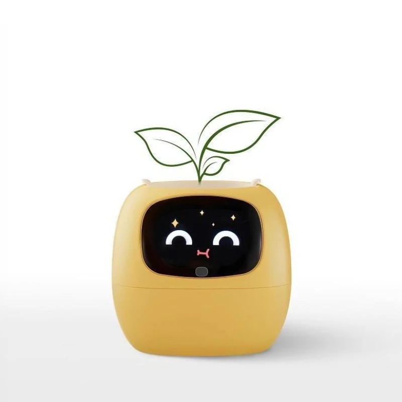 

Smart lazy self-absorbing flower pot plastic resin round USB rechargeable indoor plant small flower pot