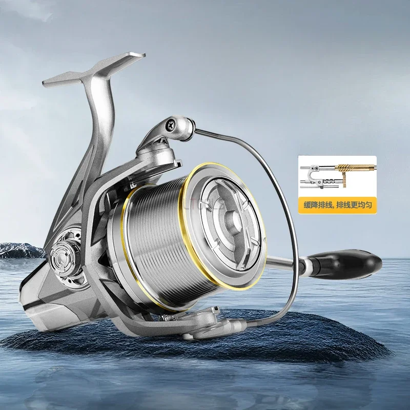 NGK Stainless Bearing Spinning Metal Fishing Reel High Speed 4.8:1 8000-14000 Drag 25KG Powerful Big Reel Saltwater Fresh Water