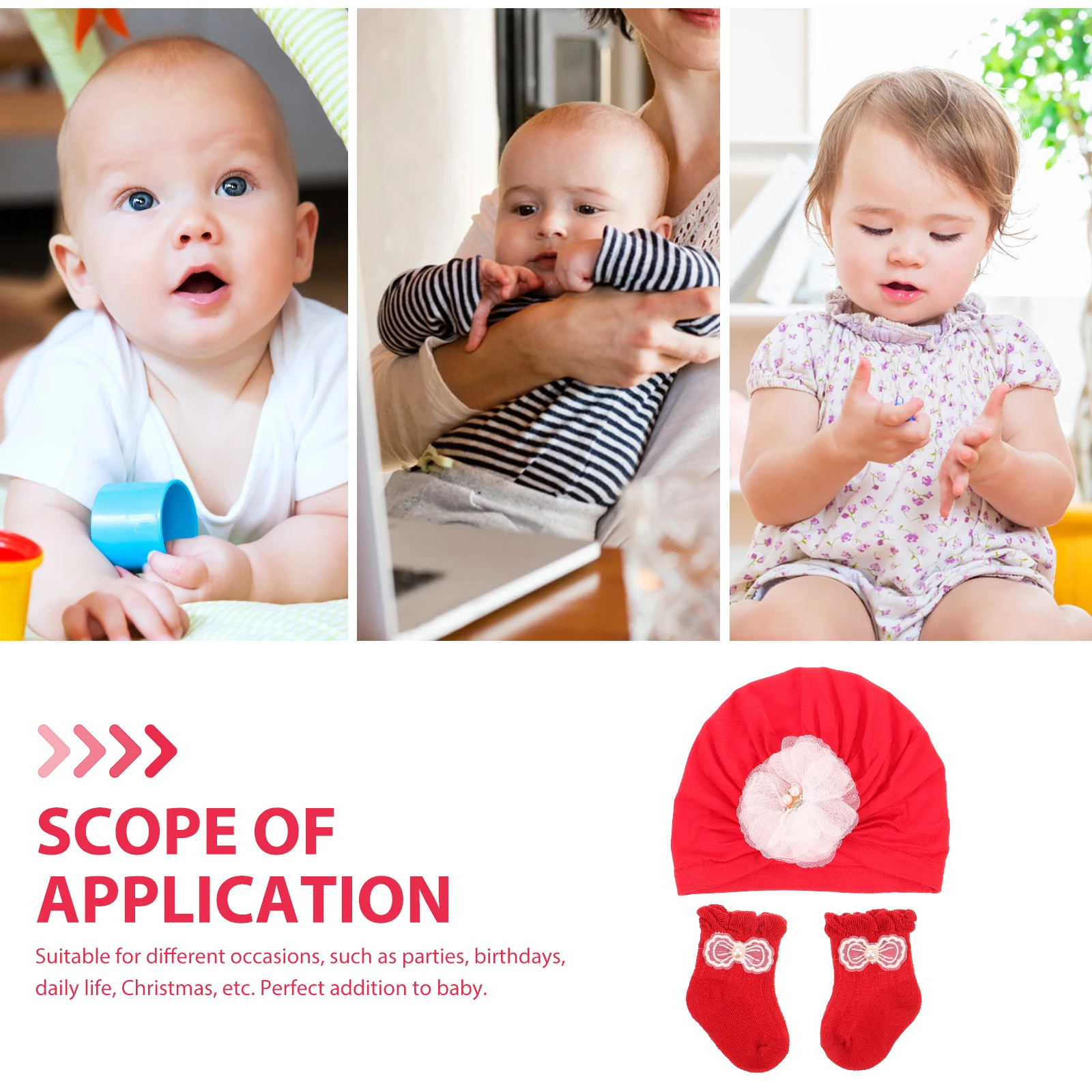 

Children Socks Hat Set Toddler Bonnet Winter Newborn Baby Girl Infant Soft Cotton Comfortable Supple Candy Bow Princess Pure