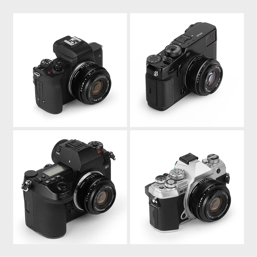 TTartisan 50mm F2 كامل الإطار القياسية رئيس ريترو عدسة الكاميرا المدمجة لنيكون Z فوجي XF سوني E M4/3 L-Mount