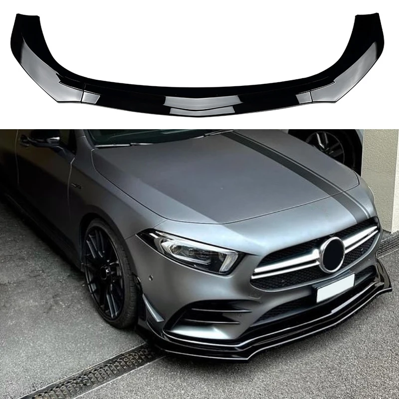 

3 PCS 2019 To Up For Mercedes-Benz W177 A Class A180 A200 A260 A35 AMG High Quality Front Bumper Lip Diffuser Splitters Body