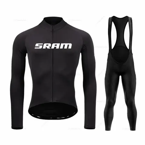2025 팀 신상 프로 sram 자전거 사이클링 저지 세트, 긴 소매 MTB 자전거 의류, 여름 용수철 유니폼