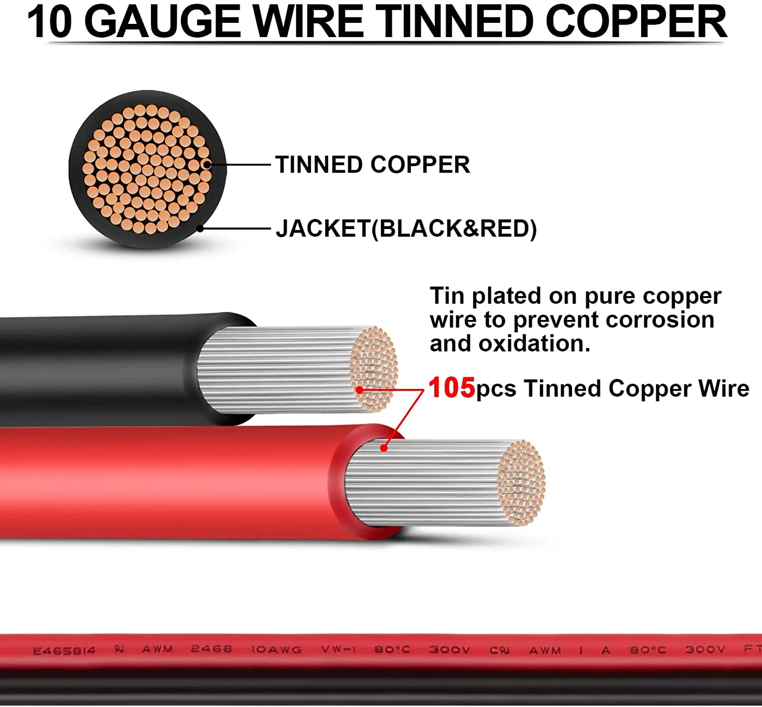 Fil de déconnexion rapide SAE vers SAE, câble d\'extension SFP, panneau solaire, batterie, moto, voitures, tracteur, jauge 10, 10AWG